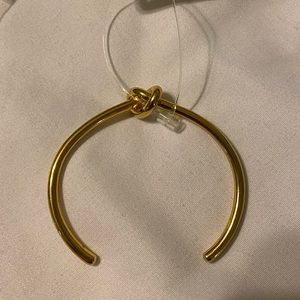 CÉLINE knot extra-thin bracelet in brass with gold finish